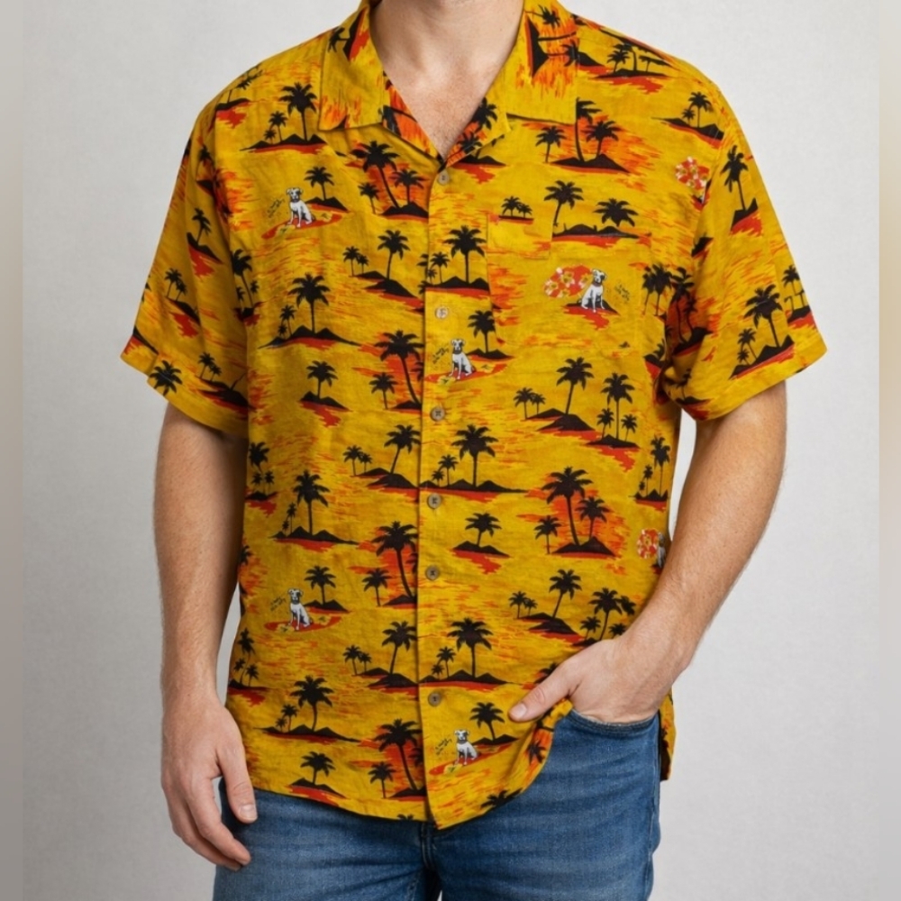 Lagunitas Brewing Co Tropical Button Down Shirt Size XL